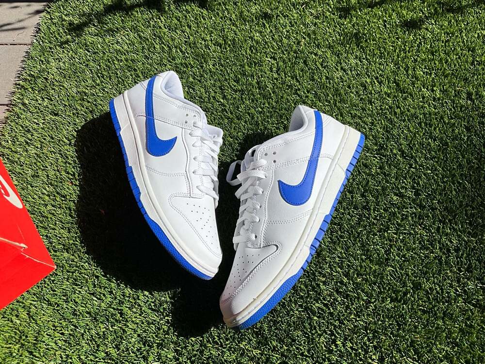 Nike Dunk Low Retro 'Summit White Hyper Royal' Men's Sneakers DV0831-104